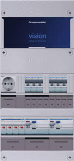 Hager - VISION Groepenkast, geassembleerd grpverd. 3f vkg33l-w