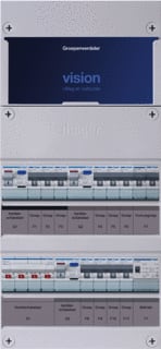 Hager - VISION Groepenkast, geassembleerd Grpverd. 3F Vkg343L-Ft