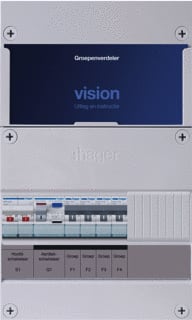 Hager - VISION Groepenkast, geassembleerd Grpverd. 1F Vkg400A