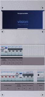 Hager - VISION Groepenkast, geassembleerd Grpverd. 3F Vkg410L-Ft