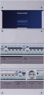 Hager - VISION Groepenkast, geassembleerd grpverd. 3f vkg414l-tw