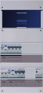 Hager - VISION Groepenkast, geassembleerd Grpverd. 1F Vkg41E-Ft