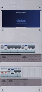 Hager - VISION Groepenkast, geassembleerd Grpverd. 1F Vkg422E
