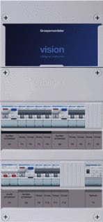 Hager - VISION Groepenkast, geassembleerd grpverd. 1f vkg423e-t