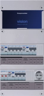 Hager - VISION Groepenkast, geassembleerd grpverd. 1f vkg423e-w