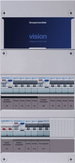 Hager - VISION Groepenkast, geassembleerd Grpverd. 1F Vkg424E-F