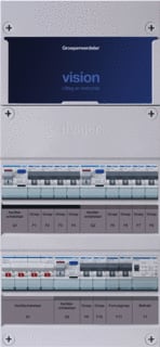 Hager - VISION Groepenkast, geassembleerd Grpverd. 3F Vkg424L-Ft