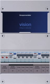 Hager - VISION Groepenkast, geassembleerd Grpverd. 1F Vkg42B