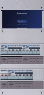 Hager - VISION Groepenkast, geassembleerd Grpverd. 1F Vkg433E-F