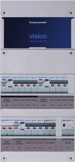 Hager - VISION Groepenkast, geassembleerd Grpverd. 1F Vkg433E-Ft