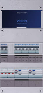 Hager - VISION Groepenkast, geassembleerd Grpverd. 3F Vkg43L-F