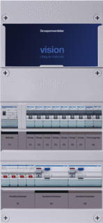 Hager - VISION Groepenkast, geassembleerd Grpverd. 3F Vkg43L-Ft