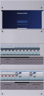 Hager - VISION Groepenkast, geassembleerd Grpverd. 3F Vkg43L-K