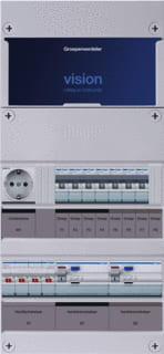 Hager - VISION Groepenkast, geassembleerd grpverd. 3f vkg43l-w