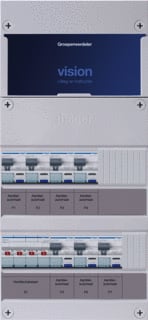 Hager - VISION Groepenkast, geassembleerd Grpverd. 3F Vkg43P