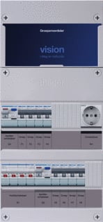 Hager - VISION Groepenkast, geassembleerd Grpverd. 3F Vkg440L-W