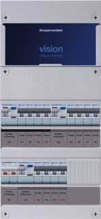 Hager - VISION Groepenkast, geassembleerd Grpverd. 1F Vkg444E
