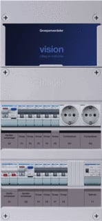 Hager - VISION Groepenkast, geassembleerd grpverd. 1f vkg44e-gtww