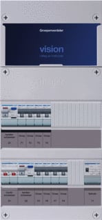 Hager - VISION Groepenkast, geassembleerd Grpverd. 1F Vkg44E-T