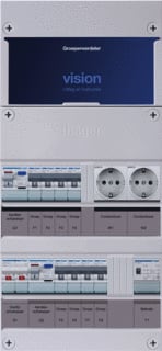 Hager - VISION Groepenkast, geassembleerd grpverd. 1f vkg44e-tww