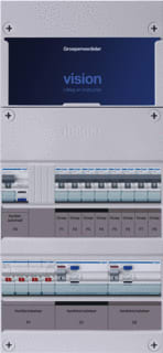 Hager - VISION Groepenkast, geassembleerd grpverd. 3f vkg44l-a