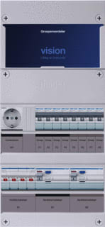 Hager - VISION Groepenkast, geassembleerd grpverd. 3f vkg44l-w