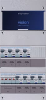 Hager - VISION Groepenkast, geassembleerd Grpverd. 3F Vkg44P