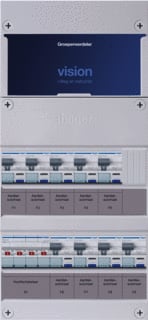 Hager - VISION Groepenkast, geassembleerd Grpverd. 3F Vkg54P