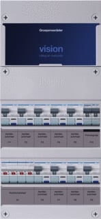 Hager - VISION Groepenkast, geassembleerd Grpverd. 3F Vkg54P-F