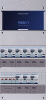 Hager - VISION Groepenkast, geassembleerd Grpverd. 3F Vkg63P