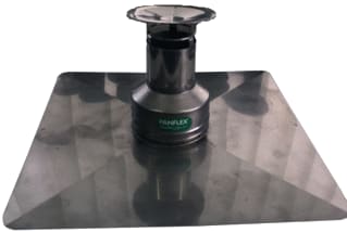 Panflex - INOX Schoorsteenafdekkap (set) Dak Hr Cmplt Grt D80