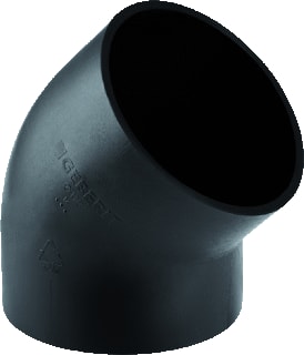 Geberit - PE Fitting met 2 aansluitingen Bocht 45 Gr. 110