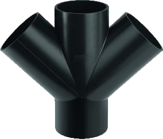 Geberit - PE Fitting met 4 aansluitingen Dubbel T-Stuk 367.235