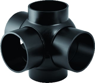 Geberit - PE Fitting met 5 aansluitingen Dub.Kogel T-St. 368.605