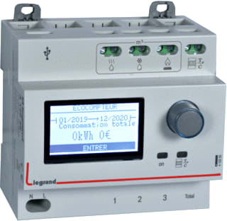 Legrand - LEXIC Elektriciteitsmeter ecoteller 5 kringen 230v