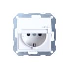 Gira - Systeem 55 Wandcontactdoos (WCD schakelmat.) Wcd Ra Klapd Sys55 Zwg