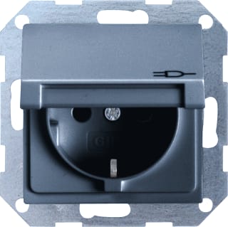 Gira - Systeem 55 Wandcontactdoos (WCD schakelmat.) Wcd Ra Klapd Sys55 Ant