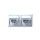 Gira - Standaard 55 Wandcontactdoos (WCD schakelmat.) Wcd Ra 2V Kl St55 Zwg