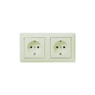 Gira - Standaard 55 Wandcontactdoos (WCD schakelmat.) Wcd Ra 2V Duo St55 Cwg