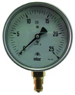 Ubel - Membraantrommelmanometer Mnthrmtr 100Mbar 100G1/2"