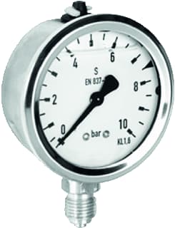 Ubel - 1004/RVS Buisveermanometer Mamtr Gly 1/2Bu 100 0-25B