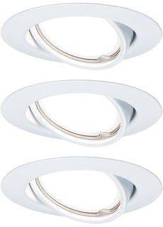 Paulmann - Downlight/spot/schijnwerper Ebl Base Rond Zwenk Led 3