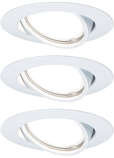 Paulmann - Downlight/spot/schijnwerper ebl base rond zwenk led 3