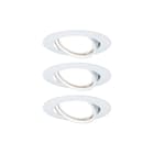 Paulmann - Downlight/spot/schijnwerper ebl base rond zwenk led 3