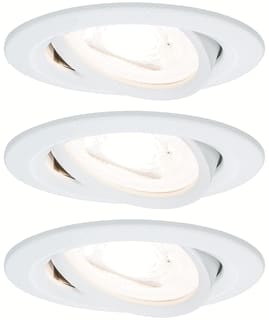 Paulmann - Downlight/spot/schijnwerper set nova rond zwenk led 3