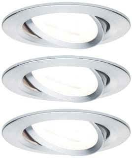 Paulmann - Downlight/spot/schijnwerper set nova rond zwenk led 3