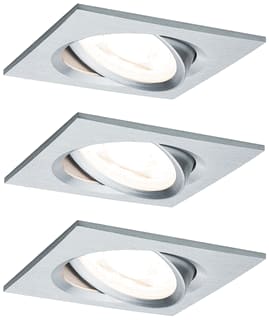 Paulmann - Downlight/spot/schijnwerper set nova vierk. zwenk led