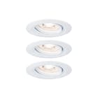 Paulmann - Downlight/spot/schijnwerper set nova rond vast led ip