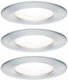 Paulmann - Downlight/spot/schijnwerper set nova rond vast led ip