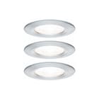 Paulmann - Downlight/spot/schijnwerper set nova rond vast led ip